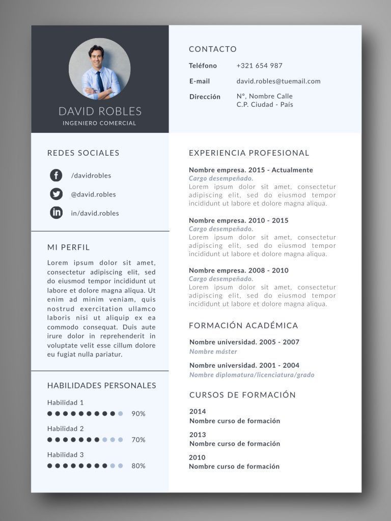 PLANTILLA CV DUBLÍN | Orientación Para El Empleo. Herramientas Para